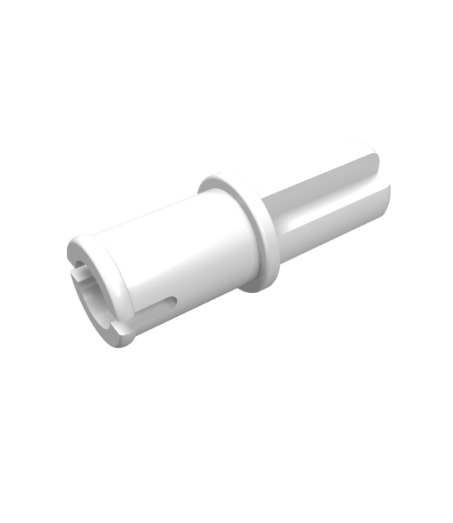 LEGO - Technic, as 1L met pen zonder frictieribbels (Vintage jaren ’90 onderdeel) - White | N