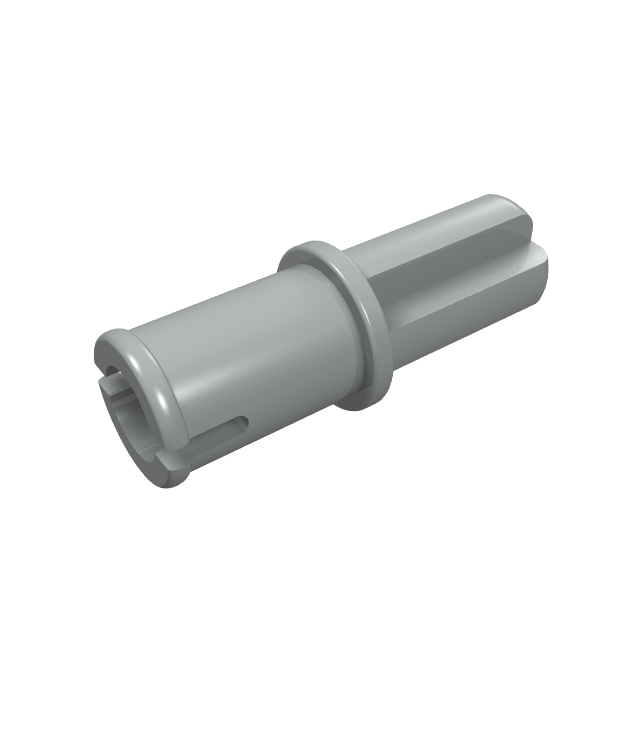 LEGO - Technic, as 1L met pen zonder frictieribbels (Vintage jaren ’90 onderdeel) - Light Gray | N