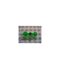 LEGO - Plaat, rond 1 x 1, 2 aan gietraam (Vintage jaren ’90 onderdeel) - Trans-Green | N - Thumbnail