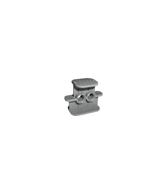 LEGO - Rubberen band- / riemhouder 2 x 4 x 2 1/3 (Vintage jaren ’90 onderdeel) - Dark Gray | N