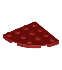 LEGO - Plaat, ronde hoek 4 x 4 - Dark Red | N - Thumbnail