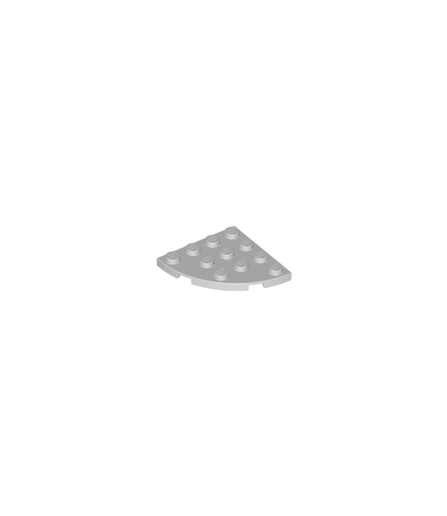 LEGO - Plaat, ronde hoek 4 x 4 - Light Bluish Gray | N