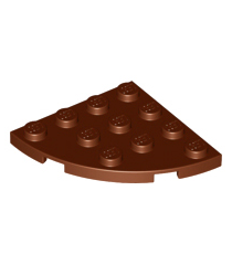 LEGO - Plaat, ronde hoek 4 x 4 - Reddish Brown | N - Thumbnail