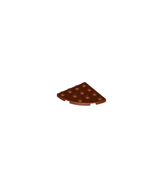 LEGO - Plaat, ronde hoek 4 x 4 - Reddish Brown | N