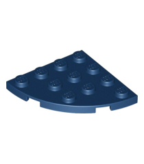 LEGO - Plaat, ronde hoek 4 x 4 - Dark Blue | N - Thumbnail