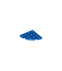 LEGO - Plaat, ronde hoek 4 x 4 - Blue | N - Thumbnail
