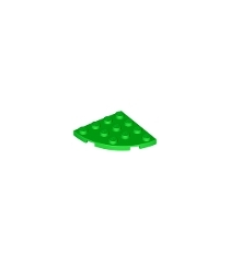 LEGO - Plaat, ronde hoek 4 x 4 - Bright Green | N - Thumbnail