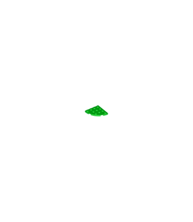 LEGO - Plaat, ronde hoek 4 x 4 - Bright Green | N