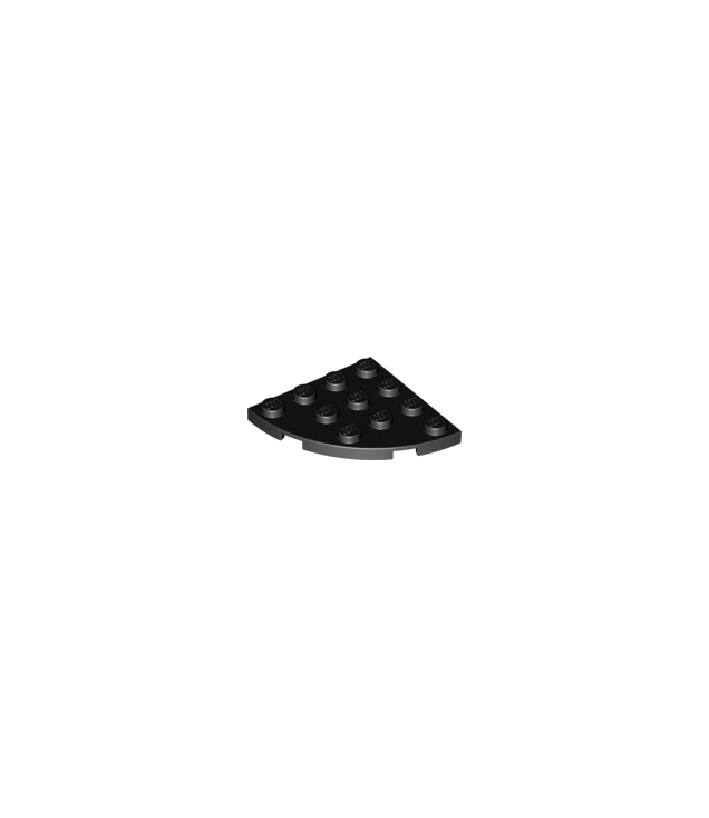 LEGO - Plaat, ronde hoek 4 x 4 - Black | N