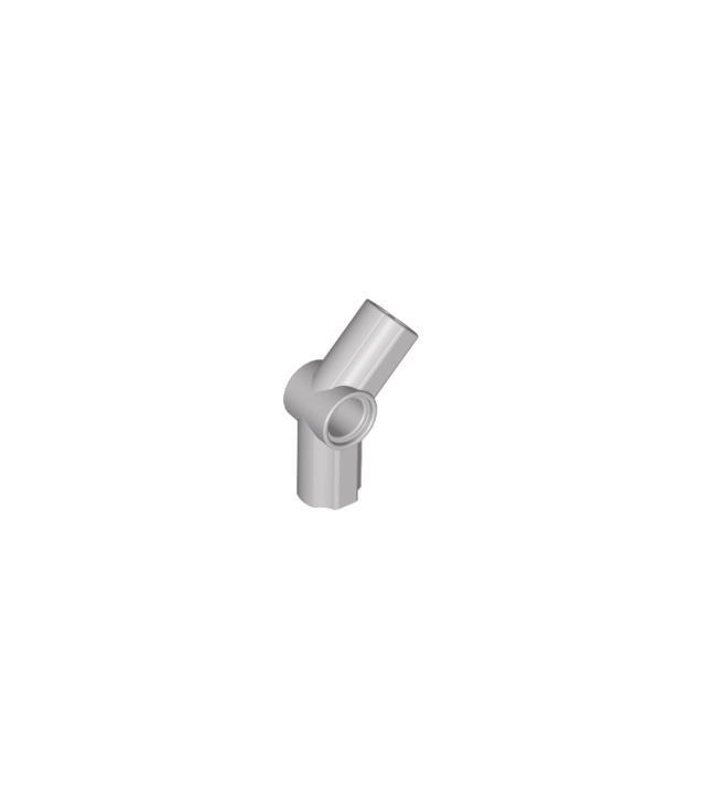 LEGO - Technic, as- en penverbinder schuin #4 – 135 graden (Vintage jaren ’90 onderdeel) - Light Gray | N