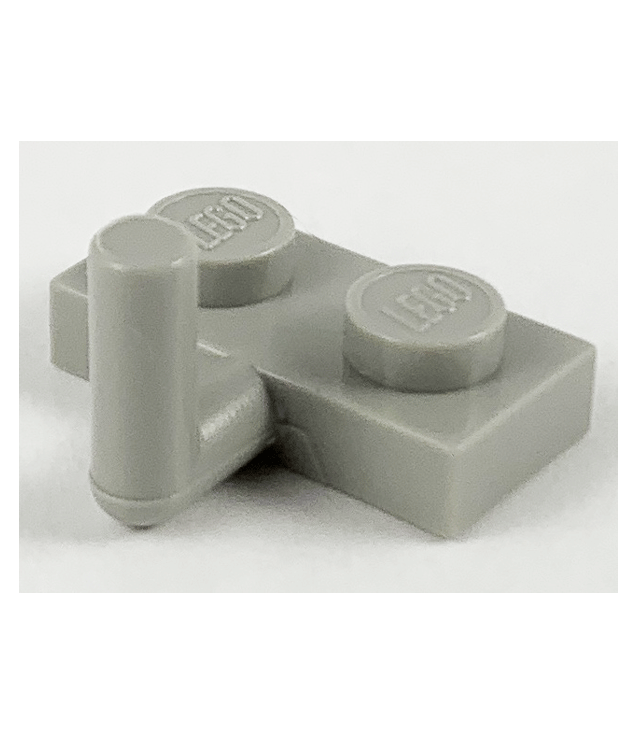 LEGO - Plaat, gemodificeerd 1 x 2 met staafarm omhoog (horizontale arm 6 mm) (Vintage jaren ’90 onderdeel) - Light Gray | N