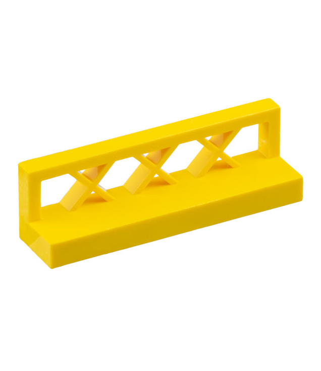 LEGO - Hek 1 x 4 x 1 met traliewerk (Vintage jaren ’90 onderdeel) - Yellow | N