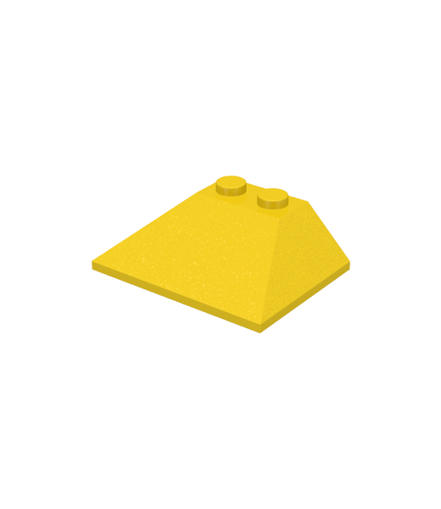 LEGO - Helling 45 graden 3 x 4 dubbel / 33 graden (Vintage jaren ’90 onderdeel) - Yellow | N
