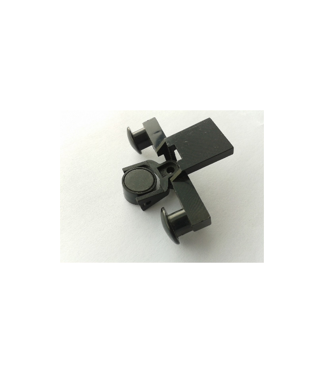 LEGO - Treinbufferbalk met zwarte koppeling en zwarte cilindrische magneet (4022 / 2920 / 73092) (Vintage jaren ’90 onderdeel) - Black | N