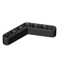LEGO - Technic, hefarm gemodificeerd dik gebogen 1 x 7 (4–4) - Black | N - Thumbnail