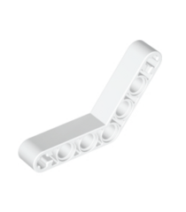 LEGO - Technic, hefarm gemodificeerd dik gebogen 1 x 7 (4–4) - White | N - Thumbnail