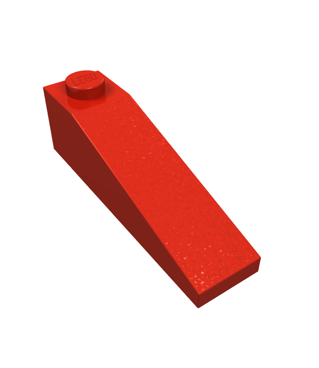LEGO - Helling 18 graden 4 x 1 - Red | N