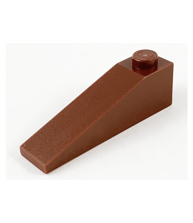 LEGO - Helling 18 graden 4 x 1 - Reddish Brown | N