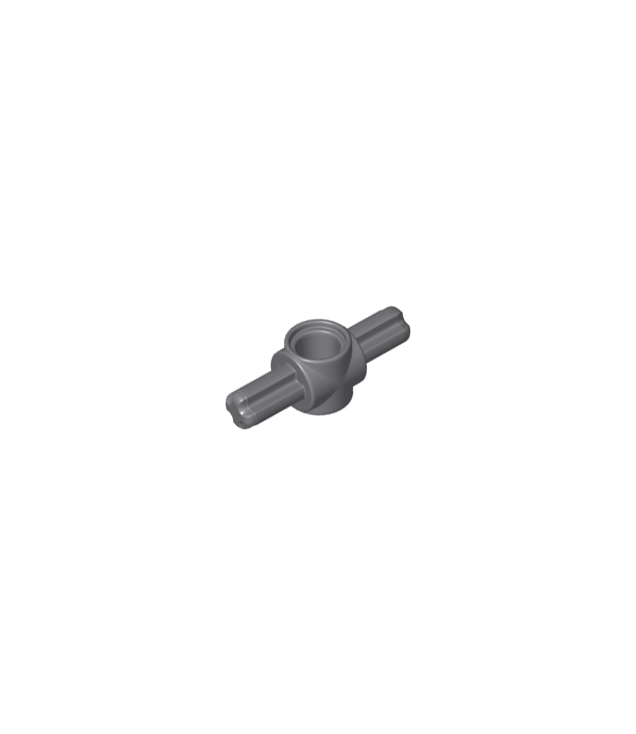 LEGO - Technic, as- en penverbindernaaf met 2 assen - Dark Bluish Gray | N