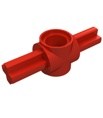 LEGO - Technic, as- en penverbindernaaf met 2 assen - Red | N - Thumbnail