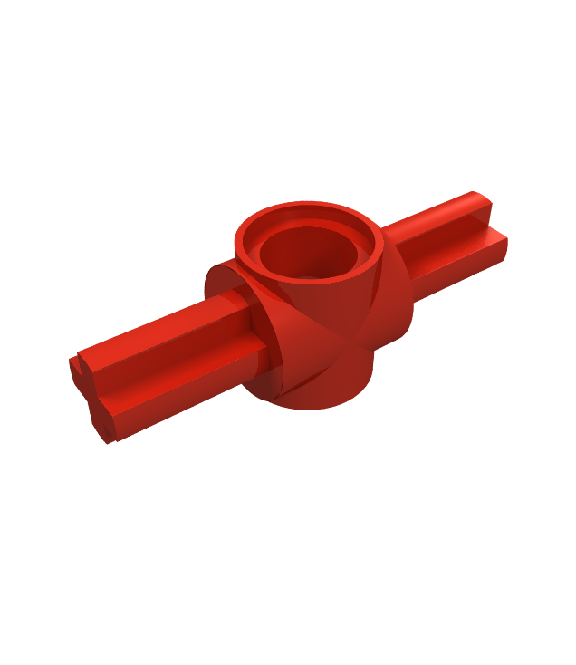 LEGO - Technic, as- en penverbindernaaf met 2 assen - Red | N