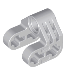 LEGO - Technic, as- en penverbinder haaks gespleten - Light Bluish Gray | N - Thumbnail
