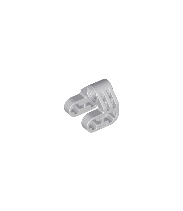 LEGO - Technic, as- en penverbinder haaks gespleten - Light Bluish Gray | N