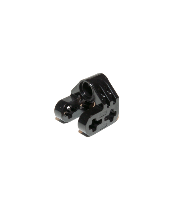 LEGO - Technic, as- en penverbinder haaks gespleten - Black | N