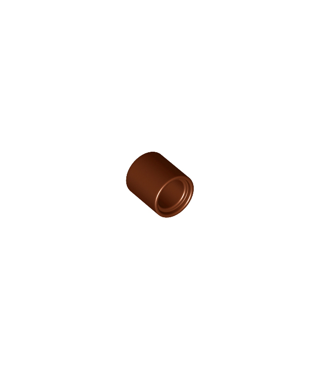 LEGO - Technic, hefarm dik 1 x 1 (afstandhouder) - Reddish Brown | N
