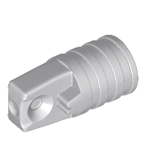 LEGO - Scharniercilinder 1 x 2 vergrendelend met 1 vinger en as-gat aan uiteinden zonder sleuven - Light Bluish Gray | N - Thumbnail