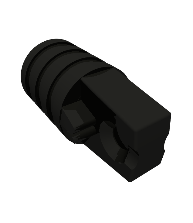 LEGO - Scharniercilinder 1 x 2 vergrendelend met 1 vinger en as-gat aan uiteinden zonder sleuven - Black | N