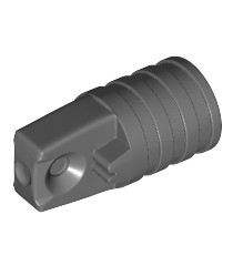 LEGO - Scharniercilinder 1 x 2 vergrendelend met 1 vinger en as-gat aan uiteinden zonder sleuven - Dark Bluish Gray | N - Thumbnail