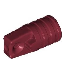 LEGO - Scharniercilinder 1 x 2 vergrendelend met 1 vinger en as-gat aan uiteinden zonder sleuven - Dark Red | N - Thumbnail