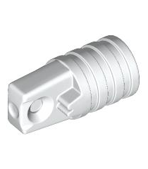 LEGO - Scharniercilinder 1 x 2 vergrendelend met 1 vinger en as-gat aan uiteinden zonder sleuven - White | N - Thumbnail