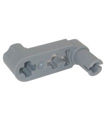 LEGO - Technic, hefarm gemodificeerd kruk/pin 1 x 3 met as-gaten en vierkant pen-gat - Light Bluish Gray | N - Thumbnail