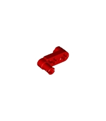LEGO - Technic, hefarm gemodificeerd kruk/pin 1 x 3 met as-gaten en vierkant pen-gat - Red | N - Thumbnail