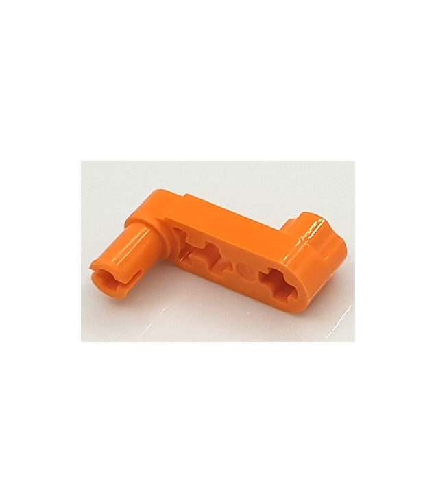 LEGO - Technic, hefarm gemodificeerd kruk/pin 1 x 3 met as-gaten en vierkant pen-gat - Orange | N