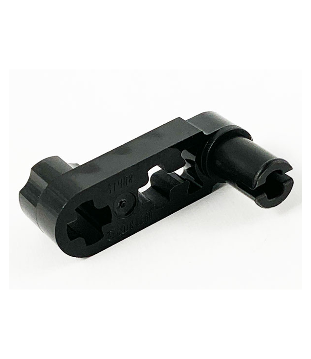 LEGO - Technic, hefarm gemodificeerd kruk/pin 1 x 3 met as-gaten en vierkant pen-gat - Black | N