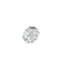 LEGO - Technic, asverbindingsblok rond met 2 pen-gaten en 3 as-gaten (Hero Factory-wapenloop) - White | N - Thumbnail