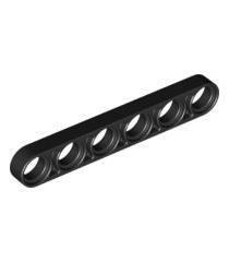 LEGO - Technic, hefarm dun 1 x 6 - Black | N - Thumbnail