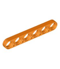LEGO - Technic, hefarm dun 1 x 6 - Orange | N - Thumbnail