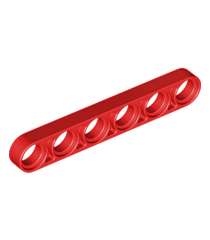 LEGO - Technic, hefarm dun 1 x 6 - Red | N - Thumbnail
