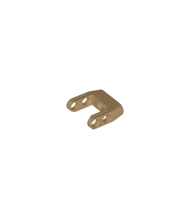 LEGO - Technic, penverbinder kogelgewricht glad dubbel met as- en pen-gaten - Dark Tan | N