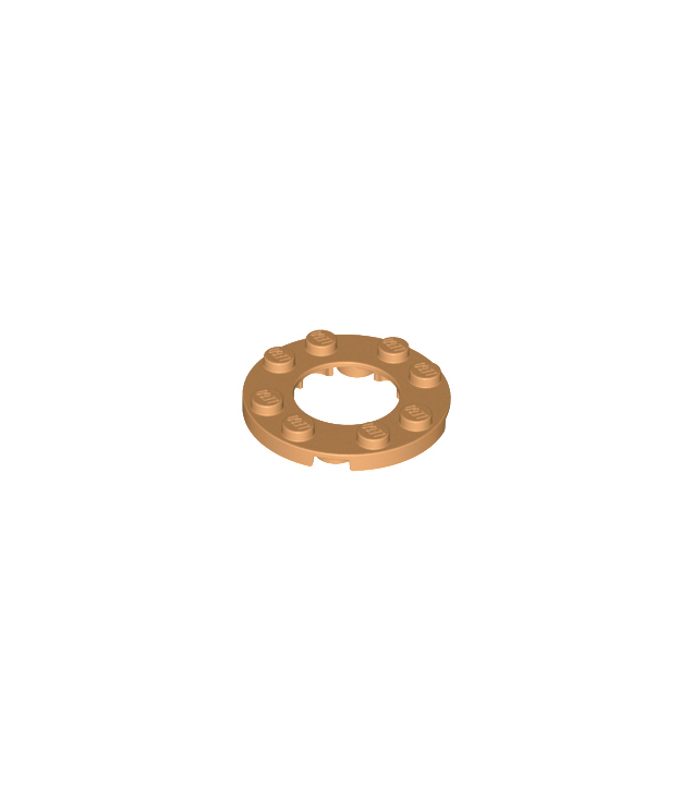 LEGO - Plaat, rond 4 x 4 met 2 x 2 rond open midden - Medium Nougat | N