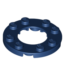 LEGO - Plaat, rond 4 x 4 met 2 x 2 rond open midden - Dark Blue | N - Thumbnail