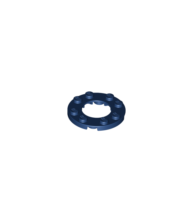 LEGO - Plaat, rond 4 x 4 met 2 x 2 rond open midden - Dark Blue | N