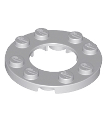 LEGO - Plaat, rond 4 x 4 met 2 x 2 rond open midden - Light Bluish Gray | N - Thumbnail