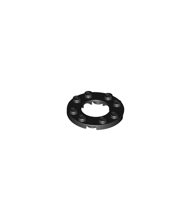 LEGO - Plaat, rond 4 x 4 met 2 x 2 rond open midden - Black | N