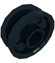 LEGO - Wiel Ø18 x 8 mm met nep-bouten en diepe spaken met binnenring - Black | N - Thumbnail