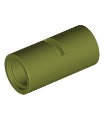LEGO - Technic, penverbinder rond 2L met sleuf (ronde penkoppeling) - Olive Green | N - Thumbnail